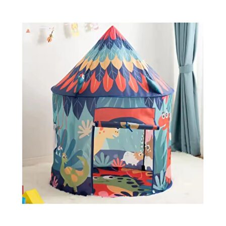 Dinozor Temalı Çocuk Oyun Çadırı Katlanabilir ve Taşınabilir