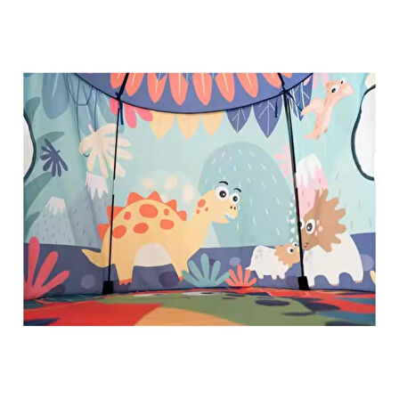 Dinozor Temalı Çocuk Oyun Çadırı Katlanabilir ve Taşınabilir