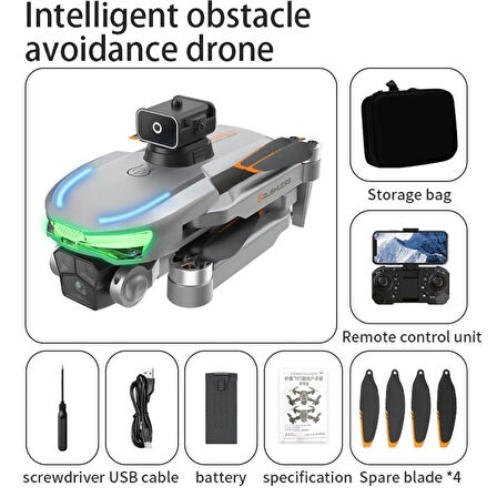 A17 Drone, Katlanabilir, Akıllı 4K Kameralı,360 Derece Roll, Havada Sabitlemeli Yüksek Hızlı Drone 