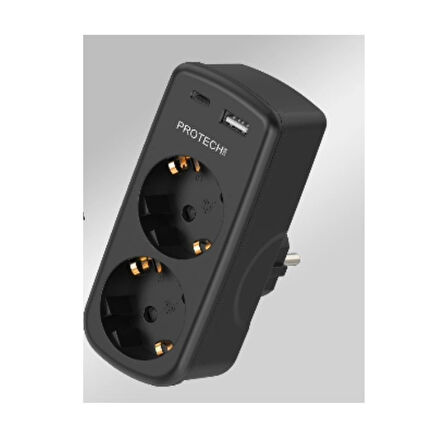 ZP01.02U Akıllı Priz Başlığı, USB Girişli ve Güvenlik Kapaklı | HZLSTORE