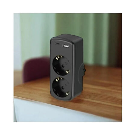 ZP01.02U Akıllı Priz Başlığı, USB Girişli ve Güvenlik Kapaklı | HZLSTORE