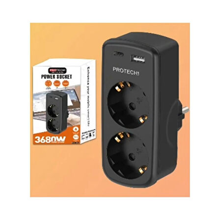 ZP01.02U Akıllı Priz Başlığı, USB Girişli ve Güvenlik Kapaklı | HZLSTORE