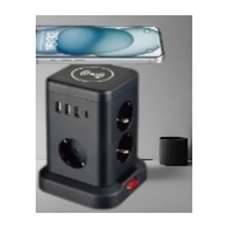 WP707 Akıllı Priz, USB Girişli, Güvenlik Kapaklı, Dayanıklı ve Şık Tasarım | HZLSTORE