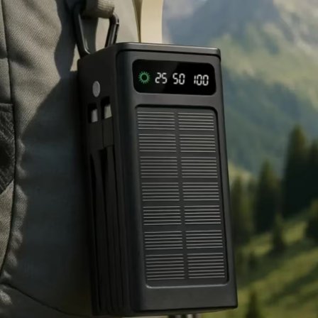 P37 30000 mAh Güneş Enerjili Powerbank, Hızlı Şarj, Çift USB Çıkışlı, Suya ve Darbelere Dayanıklı Taşınabilir Şarj Cihazı