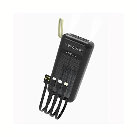 ACL PW-61 30000 mAh Güneş Enerjili Powerbank, Hızlı Şarj, Çift USB Çıkışlı, Suya ve Darbelere Dayanıklı Solar Taşınabilir Şarj Cihazı