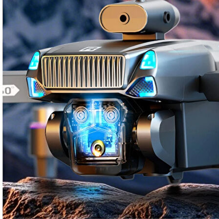 D9 Drone,Fırçasız Motorlu,90° Elektrikli Kamera, Tek Tuş Kalkış–İniş LED Işıklı 4K Akıllı Drone