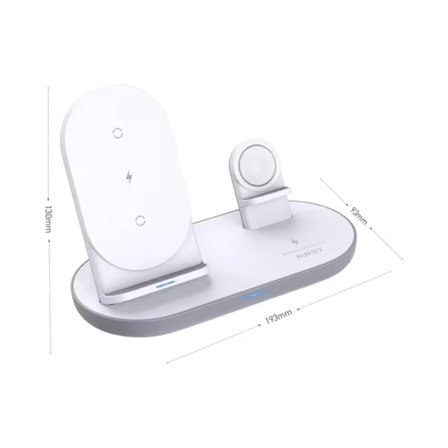 Soultech Boom3 15W 3-in-1 Kablosuz Şarj İstasyonu – Telefon, Apple Watch ve Kulaklık için Qi Wireless Charging Stand