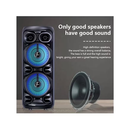 ABS-8207  D28 RGB Işıklı Mikrofonlu Kumandalı USB/tf/BT/fm/aux Bluetooth Hoparlör Siyah