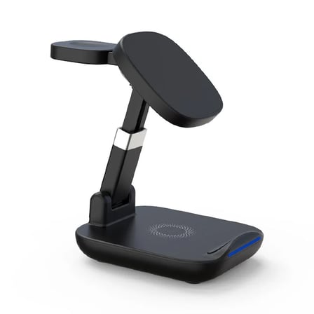 EIMA T9 15W Manyetik 3'ü 1 Arada Hızlı Şarj İstasyonu -Tüm Akıllı Telefonlar, İphone Watch ve AirPods Uyumlu Şarj Standı