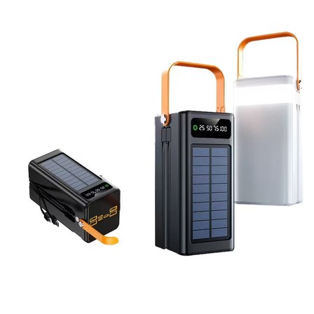 80.000 Mah Solar Güneş Enerjili Powerbank  Hızlı Şarj  Taşınabilir Aydınlatma  Çoklu Çıkış 