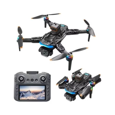 T2 Pro  Drone 4K Üç Kameralı GPS WiFi FPV 360° Engel Algılama Büyük Ekran Kumandalı Katlanabilir Drone