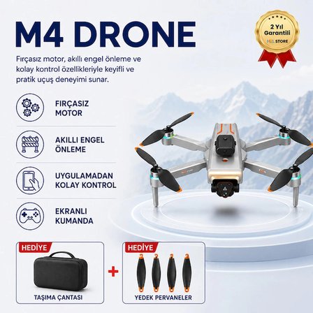 Aerial M4 Engel Tanıma Sensörlü, Katlanabilir Drone