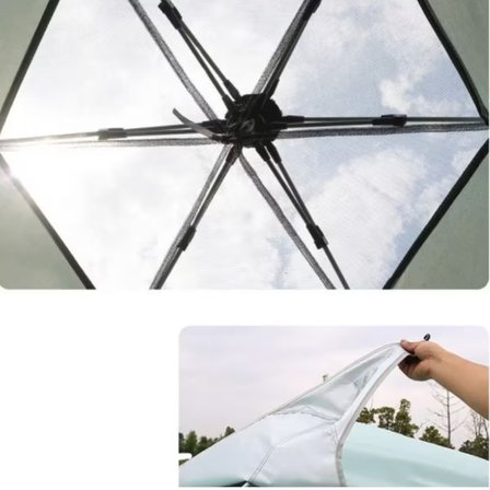 AC6634 Otomatik Kamp Çadırı 200x150x120 cm Çift Katmanlı 3 Saniyede Kurulum Su Geçirmez 3 Kişilik