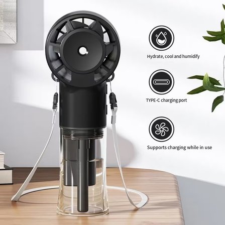 El Tipi Sisleme Fanı Türbin Yüksek Hızlı Çıkış Taşınabilir Aromatik ABS USB Şarj Edilebilir 1200mAh Pil El Tipi Sprey Fanı