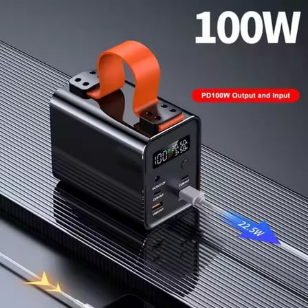 Powerbank 60.000 mAh 100W Hızlı Şarj Type-C Dijital Ekranlı Taşınabilir Güç Kaynağı