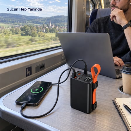 Powerbank 100W Hızlı Şarjlı 30.000 mAh Powerbank Çoklu Portlu Taşınabilir Şarj Cihazı
