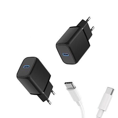20W Type-C Hızlı Şarj Başlık Aparatı Güç Adaptörü Batarya Korumalı Yüksek Kalite ve Type-C Kablolu