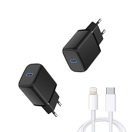 20w Type-c Hızlı Şarj Başlığı ve Type-C - Lightning Kablolu