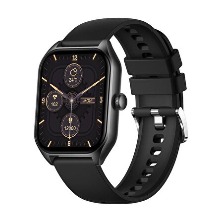 Akıllı Saat Classic Black 42mm - Çoklu Fonksiyonlu Kare Tasarım