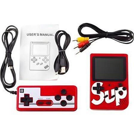 Sup Game Box Video 400 Oyunlu Mario Spıder Man Robocop. Mini Atari Makinası Gameboy Oyun