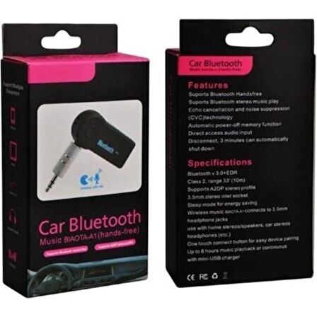 BT-350 Mikrofonlu Aux Çıkışlı Araç Bluetooth Kiti