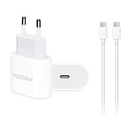 Proda 20W Usb-C To Lightning Hızlı Şarj Adaptörü Pd Güç Şarj Cihazı