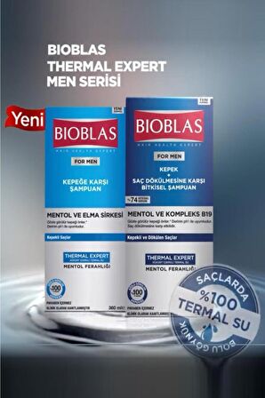 For Men Erkek Mentol&elma Sirkesi Ve Kompleks B19 Şampuan 360 Ml X 2 Adet