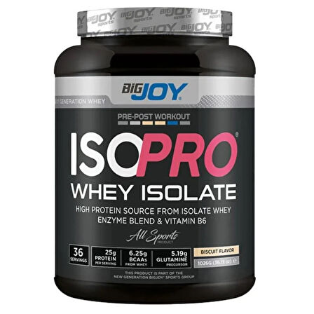 BigJoy IsoPro Whey Isolate 1026g – Bisküvi 