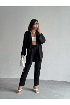 Bürümcük Kumaş 2'li Kimono Takım