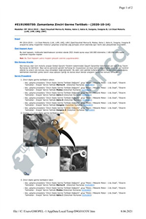 Opel Astra K 1.6 Dizel Gerici Contası