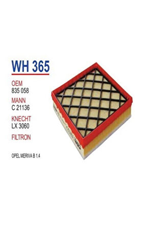 Opel Meriva B 1.3 1.4 1.7 Hava Filtresi Wunder