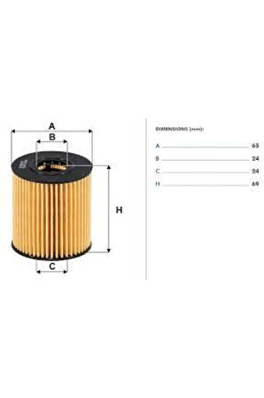 YAĞ FİLTRESİ 207 206 307 BOXER III NEMO BİPPER TRANSİT V-347