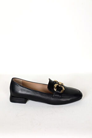 Kadın Deri Loafer Taba
