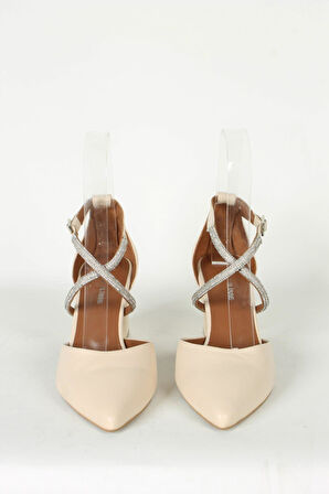 Kadın Siyah Hakiki Deri Detaylı Topuklu Ayakkabı