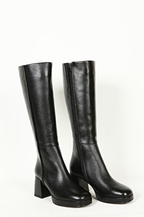 Kadın Siyah Hakiki Deri Çizme