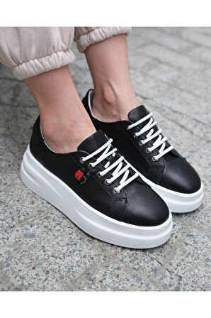 Kadın Hakiki Deri Aksesuar Detaylı Sneaker