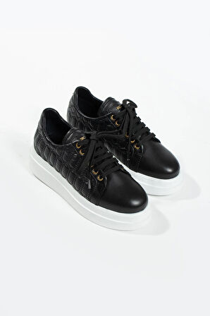 Kadın Deri Sneaker Siyah
