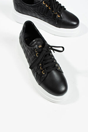 Kadın Deri Sneaker Siyah