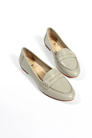 Kadın Hakiki Deri Babet Bej