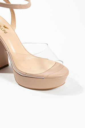 Kadın Deri Ayakkabı Platformlu Vizon