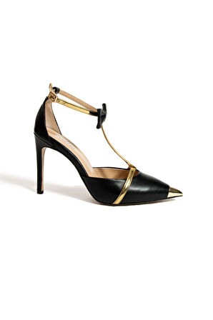 Kadın Hakiki Deri Stiletto Siyah