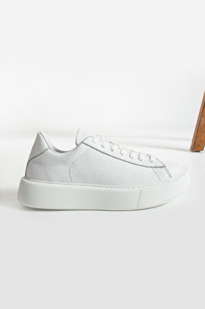 Kadın Hakiki Deri Sneaker Beyaz
