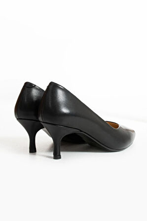 Kadın Hakiki Deri Stiletto Siyah