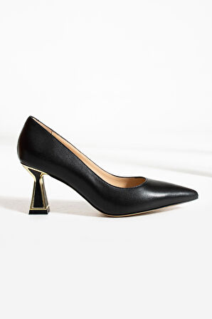 Kadın Hakiki Deri Stiletto Siyah