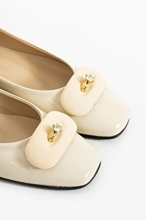 Kadın Hakiki Deri Babet Bej