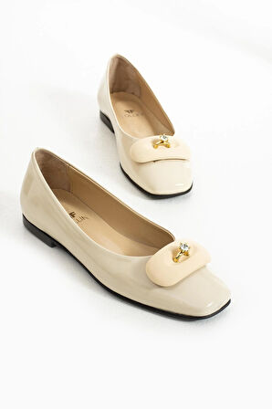 Kadın Hakiki Deri Babet Bej