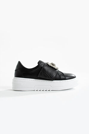 Kadın Hakiki Deri Sneaker Siyah