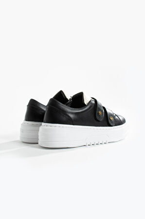 Kadın Hakiki Deri Sneaker Siyah