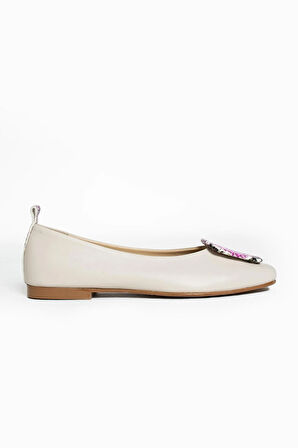 Kadın Hakiki Deri Babet Bej