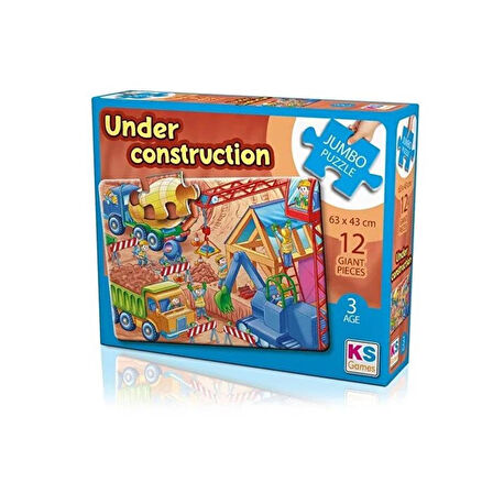 Ks Puzzle Under Construction Jumbo Puzzle  12 parça